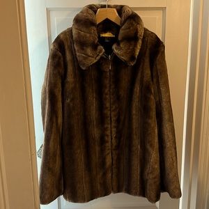 St. John faux sable coat
